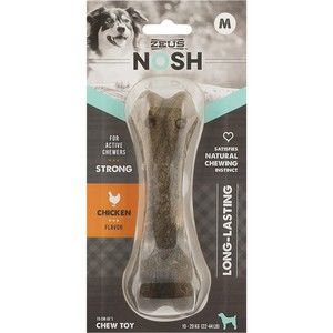 ZEUS Nosh Strong Chew Bones Toys Medium Dogs Aggressive Chewers Chicken Flavor